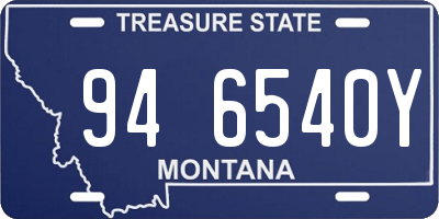 MT license plate 946540Y