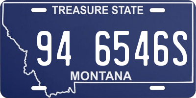 MT license plate 946546S