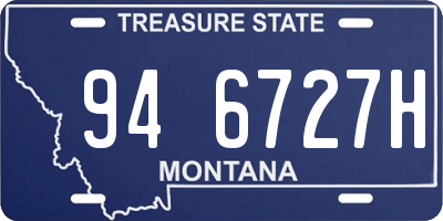 MT license plate 946727H