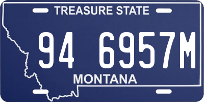 MT license plate 946957M