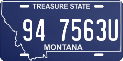 MT license plate 947563U