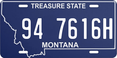 MT license plate 947616H