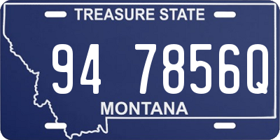 MT license plate 947856Q