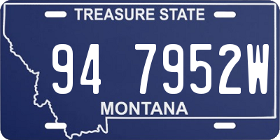 MT license plate 947952W