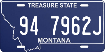 MT license plate 947962J