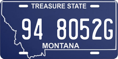 MT license plate 948052G