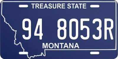 MT license plate 948053R