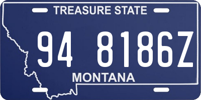 MT license plate 948186Z
