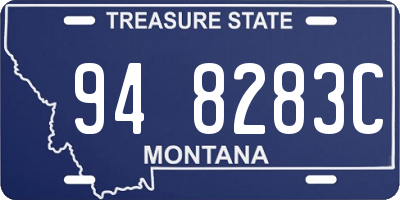 MT license plate 948283C