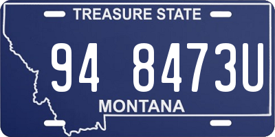 MT license plate 948473U