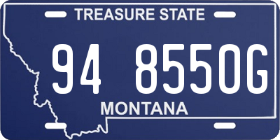 MT license plate 948550G