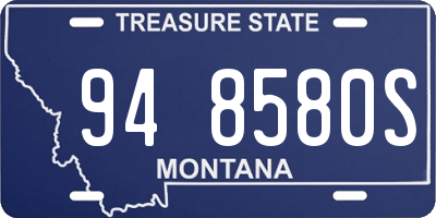 MT license plate 948580S