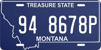 MT license plate 948678P