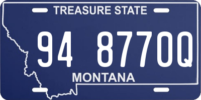 MT license plate 948770Q
