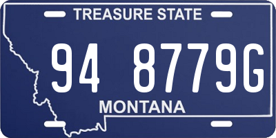 MT license plate 948779G
