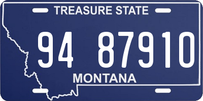 MT license plate 948791O