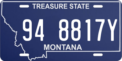 MT license plate 948817Y