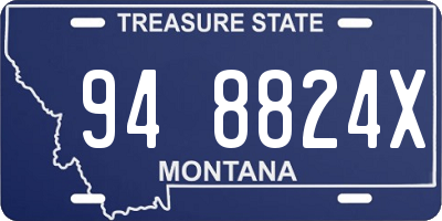 MT license plate 948824X