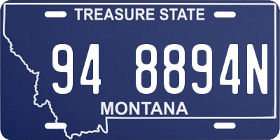 MT license plate 948894N