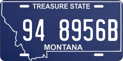 MT license plate 948956B