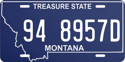 MT license plate 948957D
