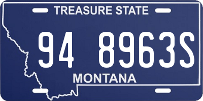 MT license plate 948963S
