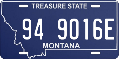 MT license plate 949016E