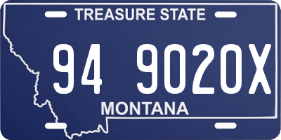 MT license plate 949020X