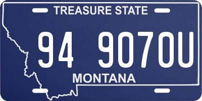 MT license plate 949070U