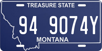 MT license plate 949074Y