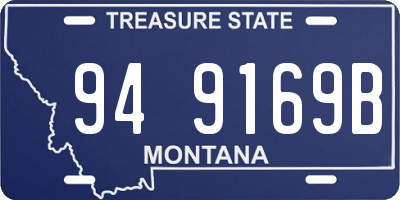 MT license plate 949169B