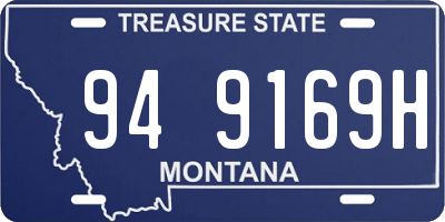 MT license plate 949169H