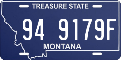 MT license plate 949179F