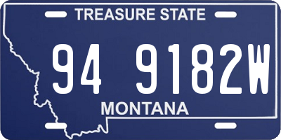 MT license plate 949182W