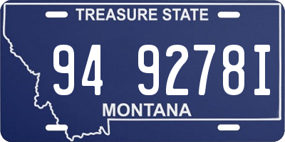 MT license plate 949278I