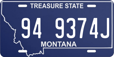 MT license plate 949374J