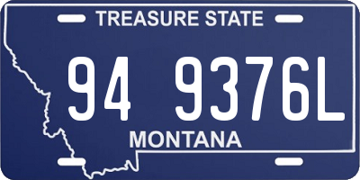 MT license plate 949376L