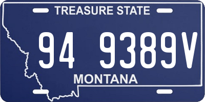 MT license plate 949389V