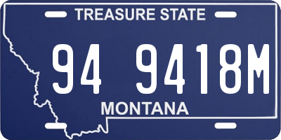 MT license plate 949418M