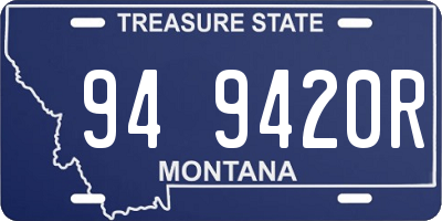 MT license plate 949420R