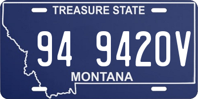 MT license plate 949420V
