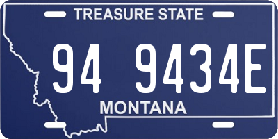 MT license plate 949434E