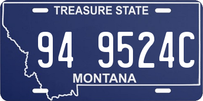 MT license plate 949524C