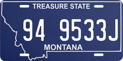 MT license plate 949533J