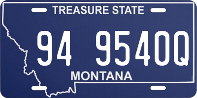 MT license plate 949540Q