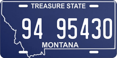 MT license plate 949543O