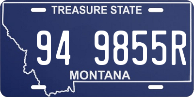 MT license plate 949855R