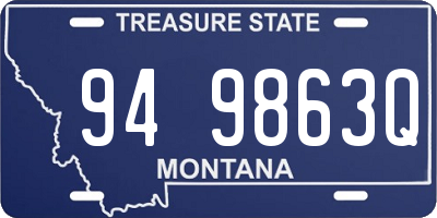 MT license plate 949863Q