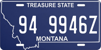 MT license plate 949946Z