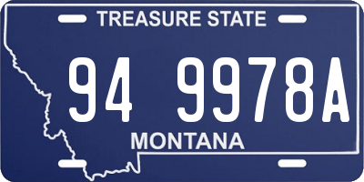 MT license plate 949978A